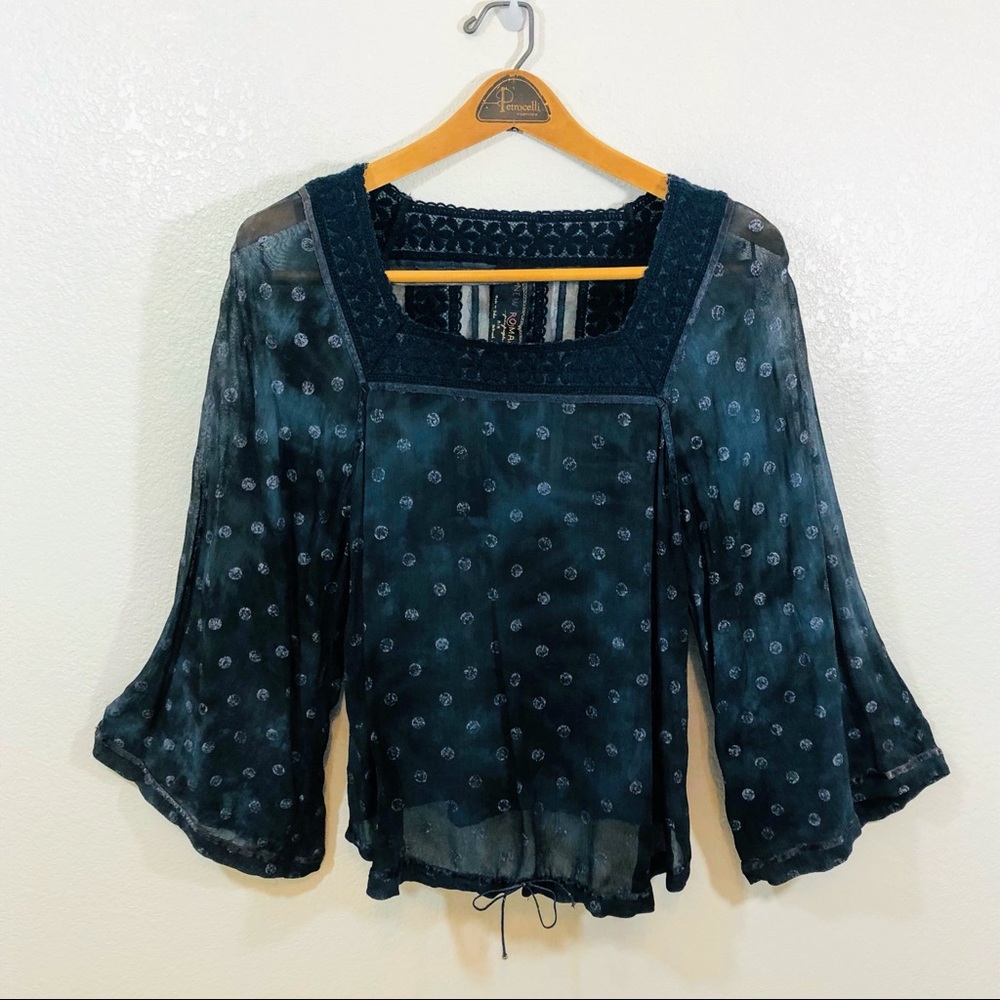 Free People New Romantics Bell Sleeve Blouse
